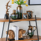 Artekko Artekkol Bookends Μπρονζέ Βιβλιοστάτες Ρητίνης με Σκυλιά (17.8x15x22)cm 2pcs B5519