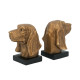 Artekko Artekkol Bookends Μπρονζέ Βιβλιοστάτες Ρητίνης με Σκυλιά (17.8x15x22)cm 2pcs B5519