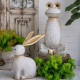 Artekko Artekko Animal Διακοσμητικός Λαγός από Μαγνήσιο σε Λευκή Πατίνα (35x15.5x53)cm B5521