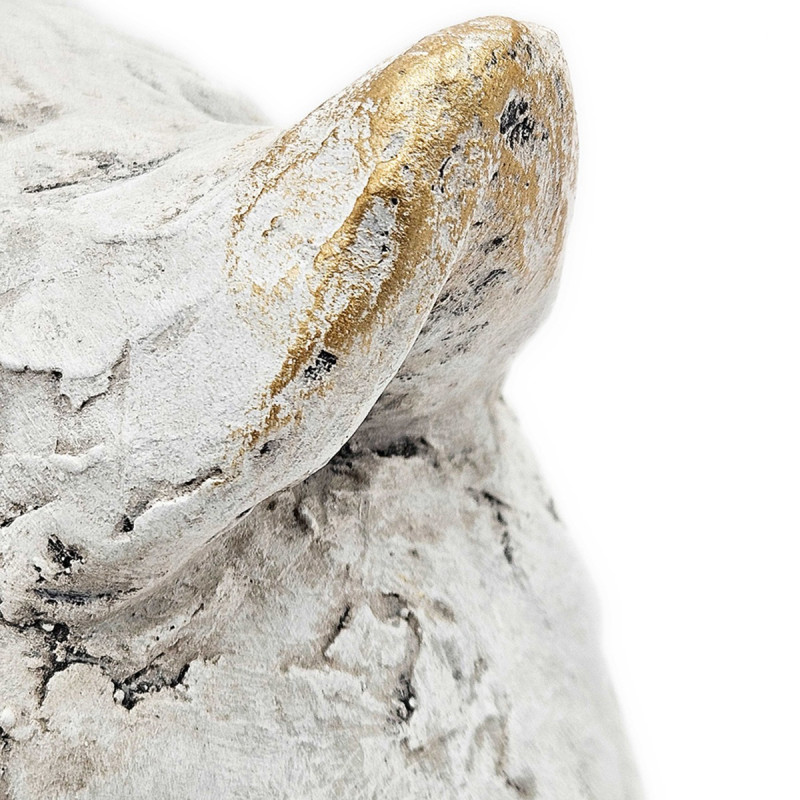 Artekko Artekko Animal Διακοσμητική Κουκουβάγια από Μαγνήσιο σε Λευκή Πατίνα (26.5x21x44.5)cm B5523