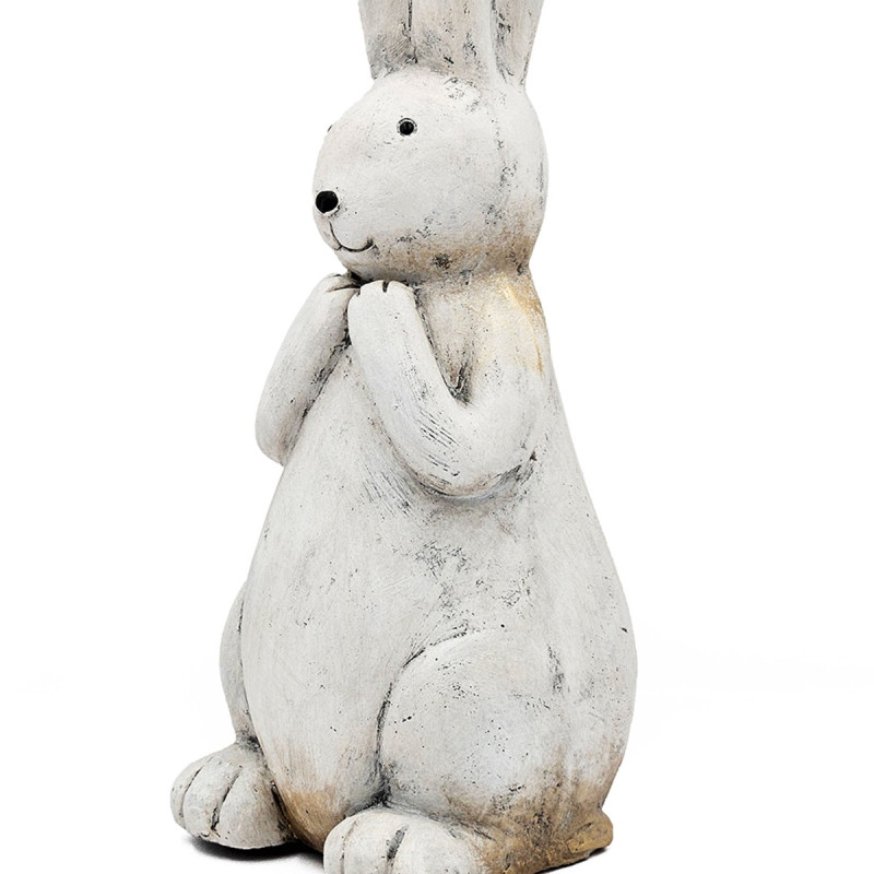 Artekko Artekko Animal Διακοσμητικός Λαγός από Μαγνήσιο σε Λευκή Πατίνα (18.5x18x50)cm B5525