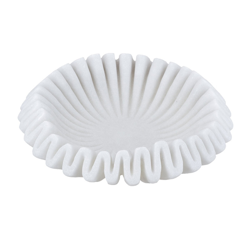 Artekko Artekko Coral Λευκό Διακοσμητικό Μπολ Ρητίνης (24.3x24.3x6.8)cm B8579