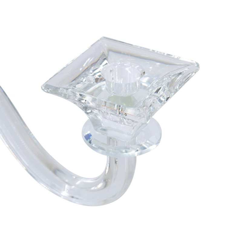 Artekko Artekko Glassy Διάφανο Γυάλινο Κηροπήγιο με Χρυσές Λεπτομέρειες (38.5x12x62)cm B8603