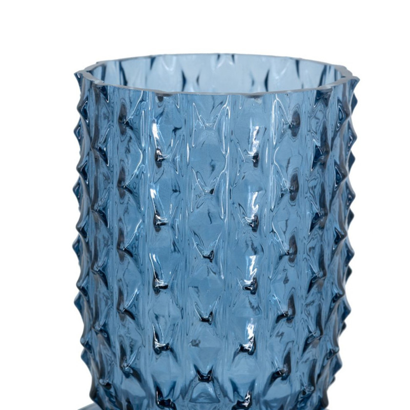 Artekko Artekko Glassy Μπλε Γυάλινο Βάζο (21.5x21.5x32.6)cm B8672-BLUE