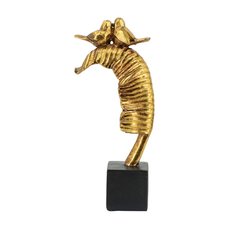 Artekko Artekko Animal Χρυσό Επιτραπέζιο Διακοσμητικό Ρητίνης με Πουλιά (14x7x30.5)cm B8962