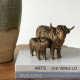Artekko Artekko Animal Μπρονζέ Επιτραπέζιες Διακοσμητικές Αγελάδες από Ρητίνη (19x10.8x13.8)cm B9039