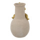 Artekko Artekko Figurine Μπεζ Βάζο Ρητίνης με Γυναικεία Φιγούρα (17.5x17.5x29)cm B9286