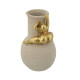 Artekko Artekko Figurine Μπεζ Βάζο Ρητίνης με Γυναικεία Φιγούρα (17.5x17.5x29)cm B9286
