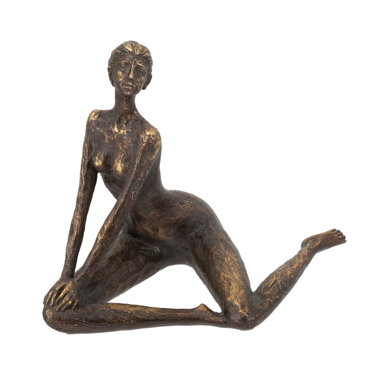 Artekko Artekko Figurine Μπρονζέ Διακοσμητικό Ρητίνης με Γυναικεία Φιγούρα (31x18.5x23.5)cm B9289