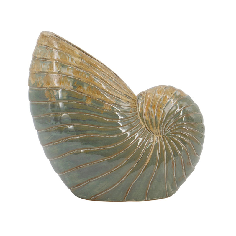 Artekko Artekko Glazed Πράσινο Κεραμικό Κασπό Κοχύλι (30.5x30.5x15.5)cm C0037