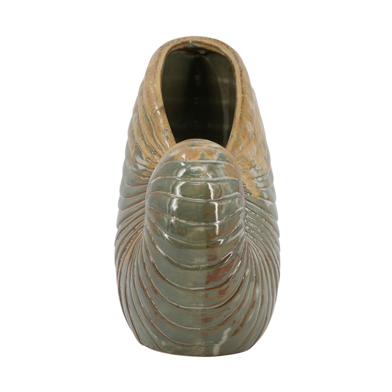 Artekko Artekko Glazed Πράσινο Κεραμικό Κασπό Κοχύλι (30.5x30.5x15.5)cm C0037