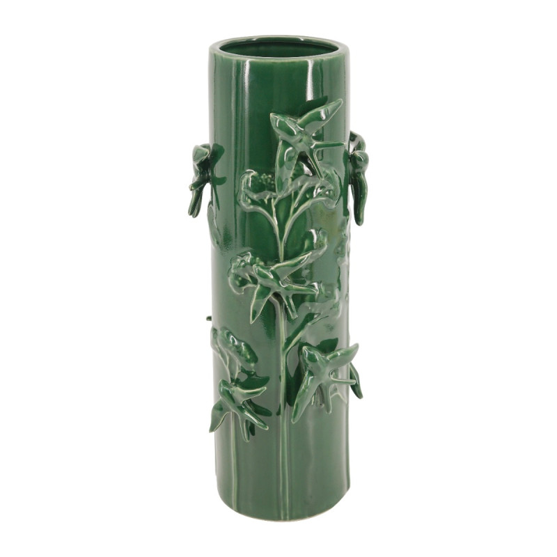Artekko Artekko Glazed Πράσινο Κεραμικό Βάζο (14.5x14.5x37.5)cm C0082