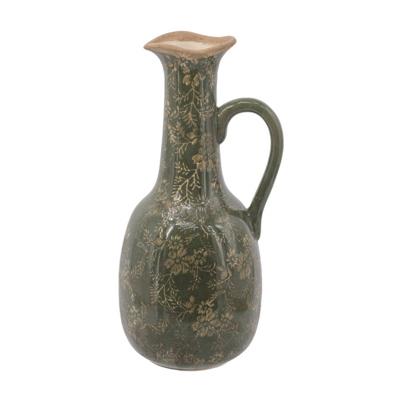 Artekko Artekko Aging Πράσινο Κεραμικό Βάζο (18x15.5x36)cm C4705