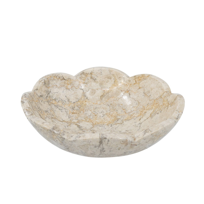 Artekko Artekko Marble Μπεζ Μαρμάρινο Μπολ (25x25x7.5)cm C5459