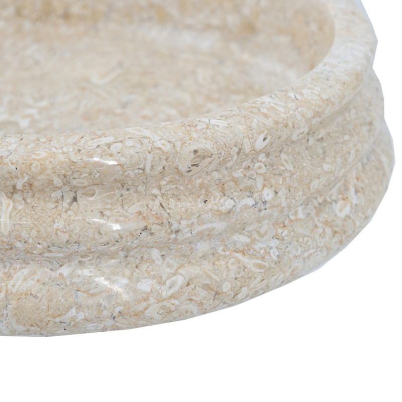 Artekko Artekko Marble Μπεζ Μαρμάρινο Μπολ (22x22x5)cm C5463