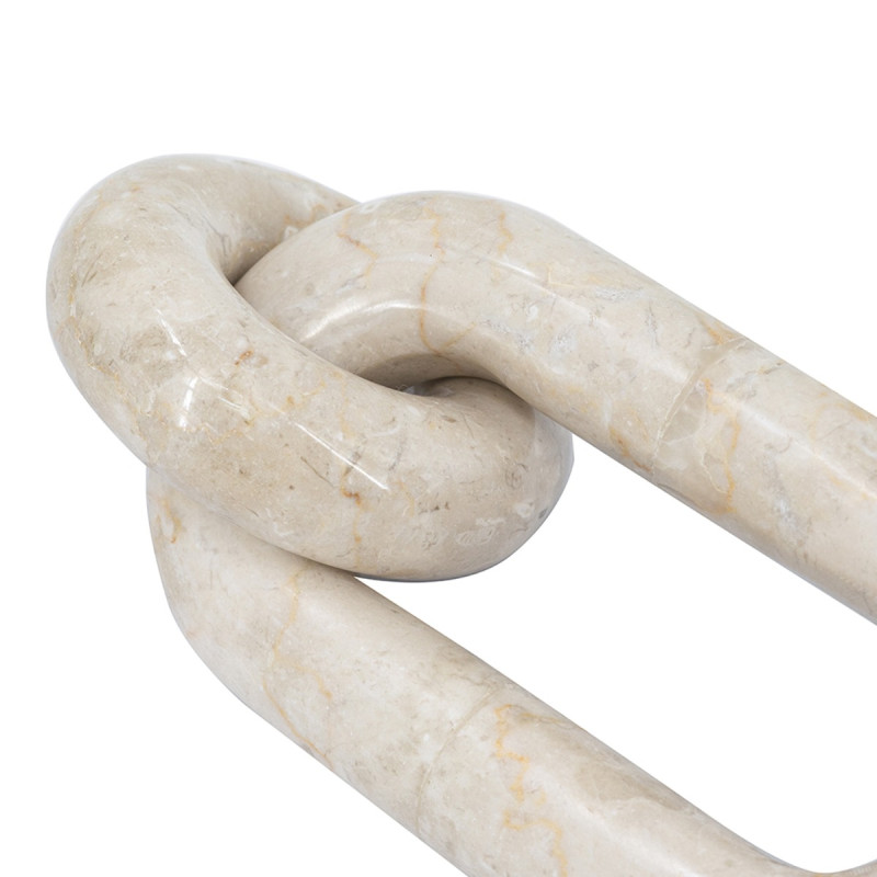 Artekko Artekko Marble Μπεζ Μαρμάρινη Διακοσμητική Αλυσίδα (16.5x8x3)cm C5465