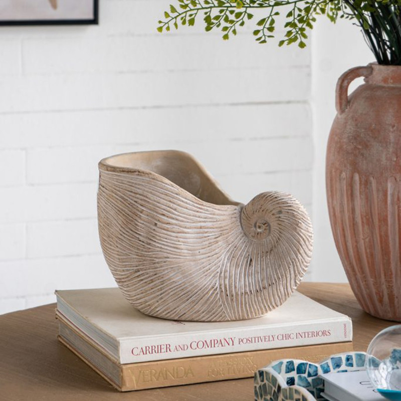 Artekko Artekko Cement Μπεζ Τσιμεντένιο Διακοσμητικό Δοχείο Κασπώ (21.5x14x16)cm C5473