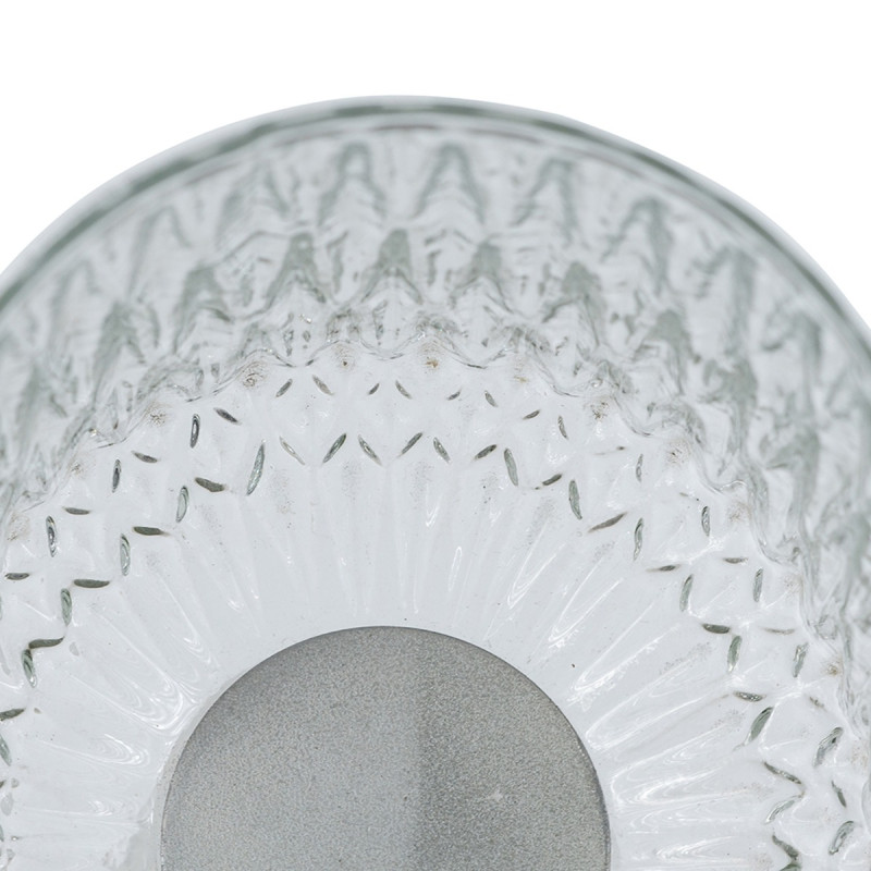 Artekko Artekko Marble Διάφανο Γυάλινο Κηροπήγιο σε Λευκή Μαρμάρινη Βάση (13x13x20)cm C5557