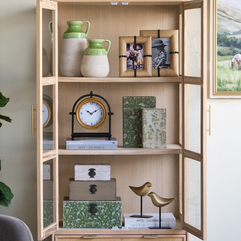 Artekko Artekko Candia Πράσινο Κεραμικό Βάζο με Μπεζ (15.5x14.5x30)cm C6072