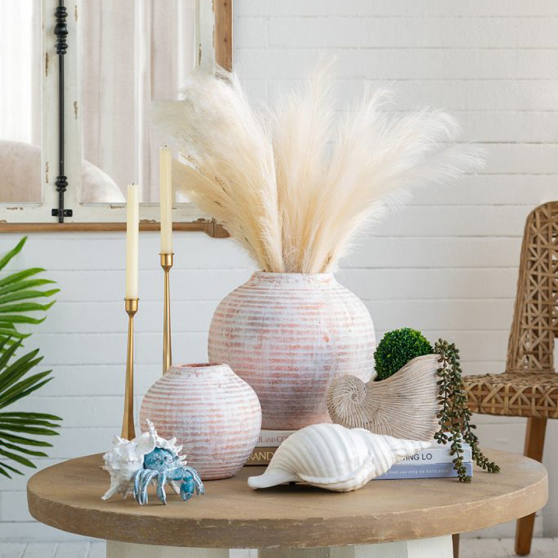 Artekko Artekko Andes Λευκό Κεραμικό Επιτραπέζιο Διακοσμητικό Κοχύλι (31x15x11)cm C6111