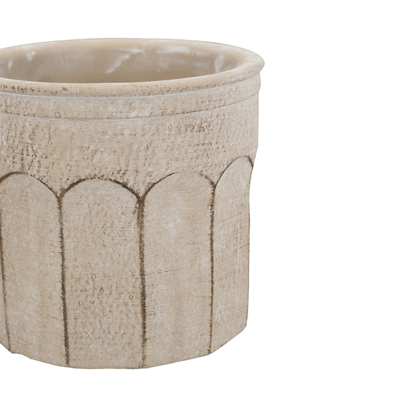 Artekko Artekko Cement Μπεζ Τσιμεντένια Κασπώ (19x19x18)cm 2pcs C8384