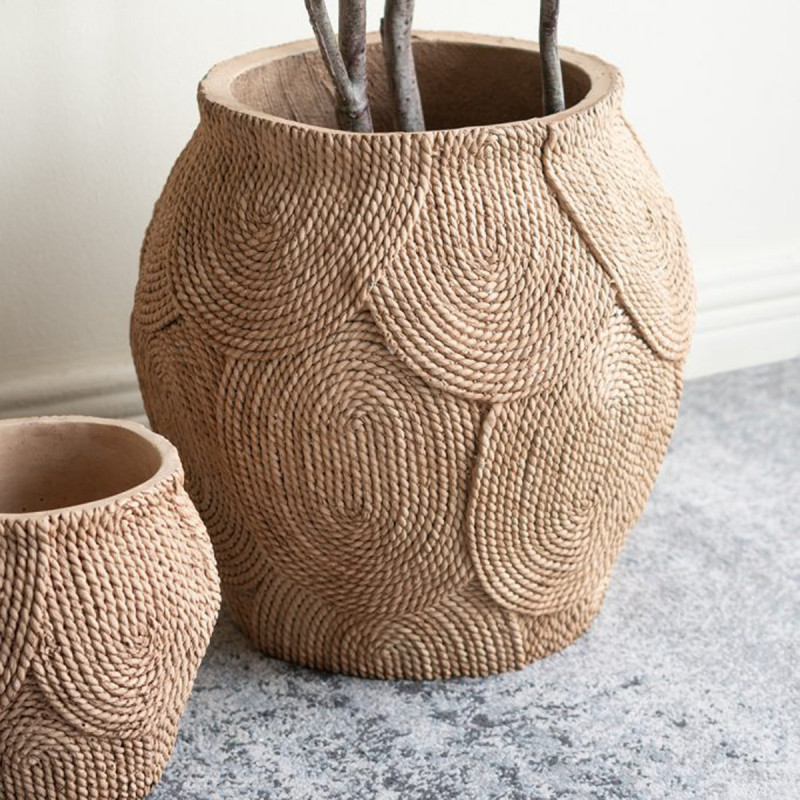 Artekko Artekko Cement Καφέ Τσιμεντένιο Κασπώ (38x38x37.5)cm C8401