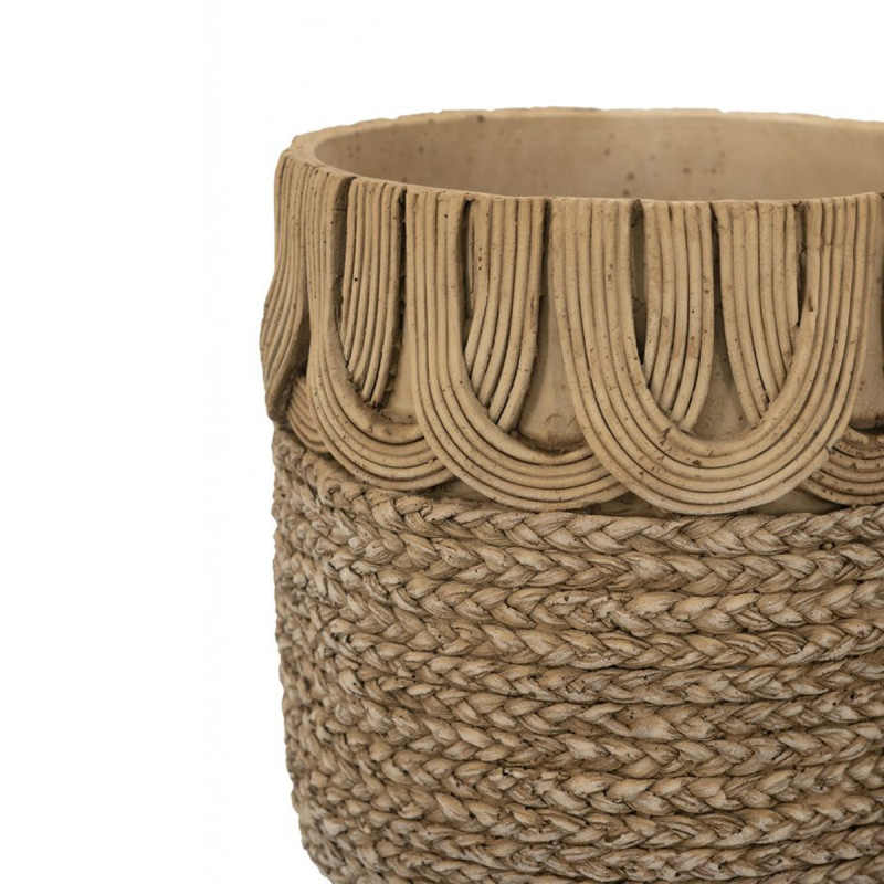 Artekko Artekko Cement Καφέ Τσιμεντένια Κασπώ (20x20x20)cm 2pcs C8404