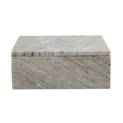 Artekko Artekko Marble Γκρι Μαρμάρινο Διακοσμητικό Κουτί Κοσμηματοθήκη (20x20x7.8)cm C8412-DS
