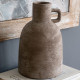Artekko Artekko Candia Γκρι Βάζο από Τερακότα (16.5x16.5x25.5)cm C8437