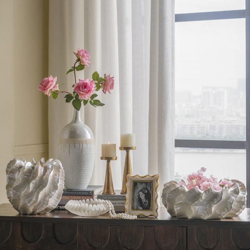 Artekko Artekko Glazed Μπεζ Κεραμικό Βάζο (27x27x25.5)cm C8460