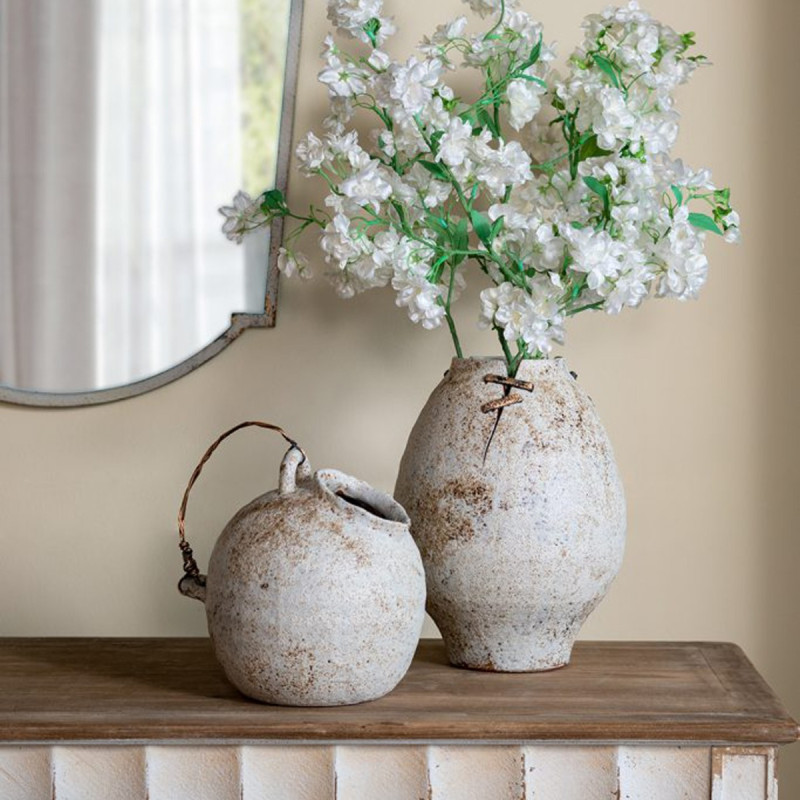 Artekko Artekko Antique Κεραμικό Βάζο σε Μπεζ Αποχρώση (25x21x26.2)cm C8514