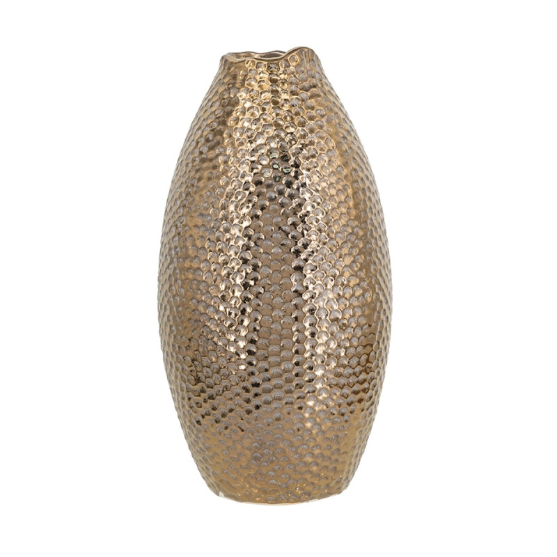 Artekko Artekko Lidded Μπρονζέ Κεραμικό Βάζο (18x18x32)cm C8983