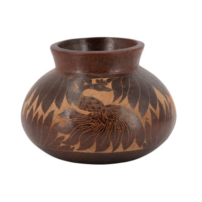 Artekko Artekko Antique Βάζο από Τερακότα σε Καφέ Αποχρώσεις (28x28x20)cm C9278