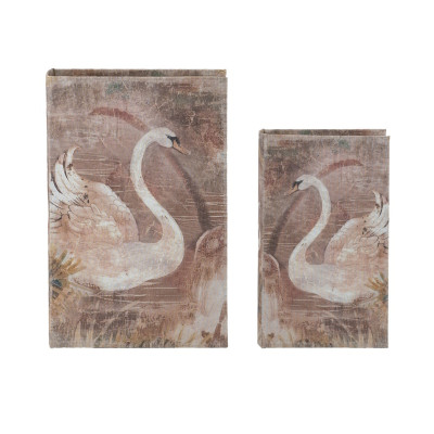 Artekko Artekko Book Πολύχρωμα Διακοσμητικά Βιβλία MDF με Αποθηκευτικό Χώρο (17.8x7.6x26.7)cm (12.7x5.1x21.6)cm 2pcs D0039