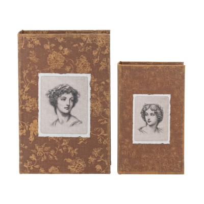 Artekko Artekko Book Πολύχρωμα Διακοσμητικά Βιβλία MDF με Αποθηκευτικό Χώρο (17.8x7.6x26.7)cm (12.7x5.1x21.6)cm 2pcs D0042