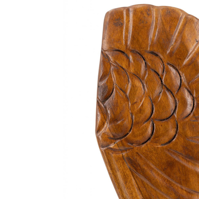 Artekko Artekko Woody Καφέ Βιβλιοστάτες Φτερά από Ξύλο Teak (20x12x44)cm 2pcs D4719