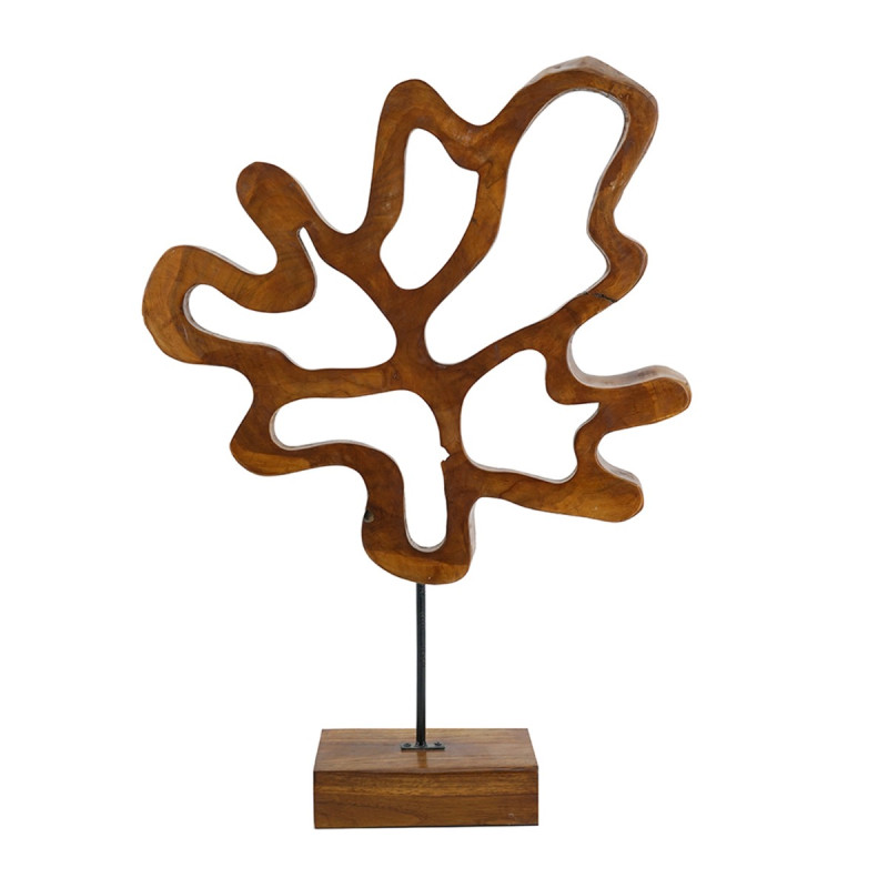 Artekko Artekko Woody Καφέ Διακοσμητικό Γλυπτό από Ξύλο Teak (55.1x15x80)cm D4729