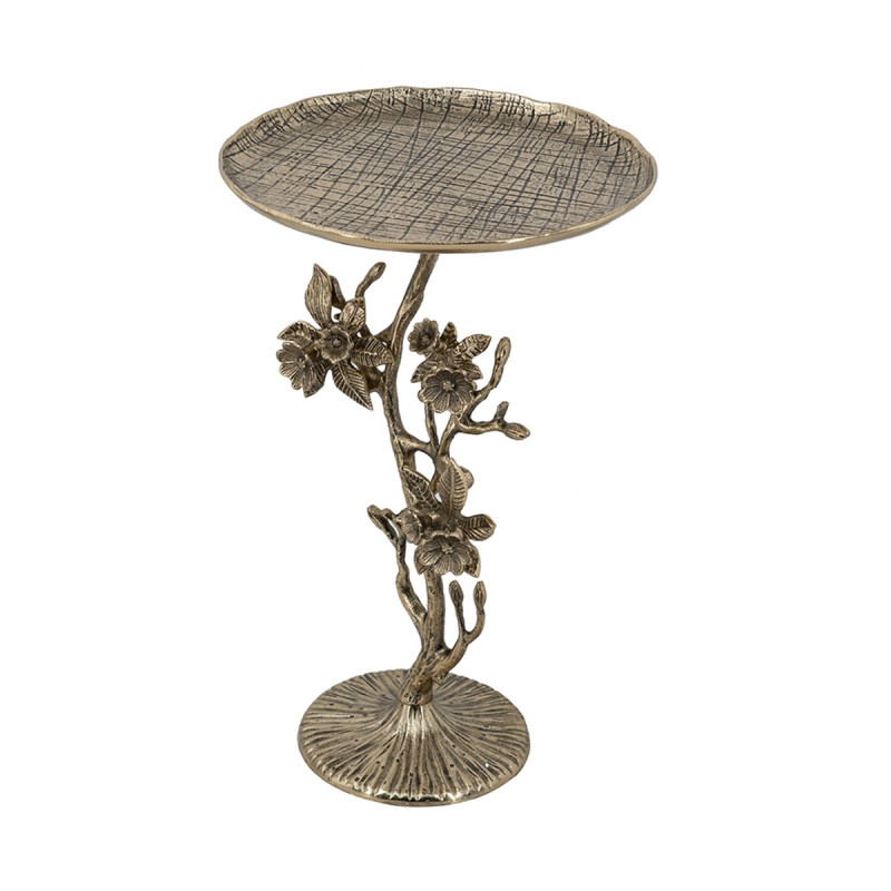 Artekko Artekko Branch Χρυσό Μεταλλικό Βοηθητικό Τραπέζι (35.6x35.6x61)cm D5572