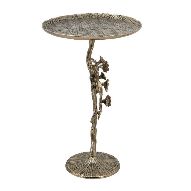 Artekko Artekko Branch Χρυσό Μεταλλικό Βοηθητικό Τραπέζι (35.6x35.6x61)cm D5572