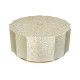 Artekko Artekko Ivory Εκρού Τραπέζι Σαλονιού από MDF και Capiz (90x90x40)cm D5589