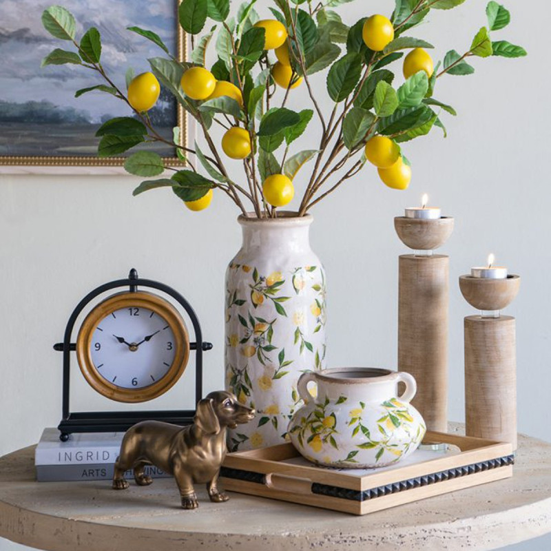 Artekko Artekko Gaia Καφέ Ξύλινο Κηροπήγιο (7.6x7.6x28)cm D6085