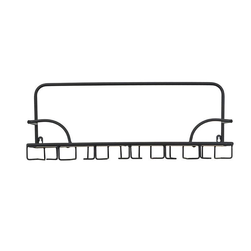 Artekko Artekko Gaia Καφέ Ξύλινο Ράφι Τοίχου για Ποτήρια (62x21x25)cm D6135