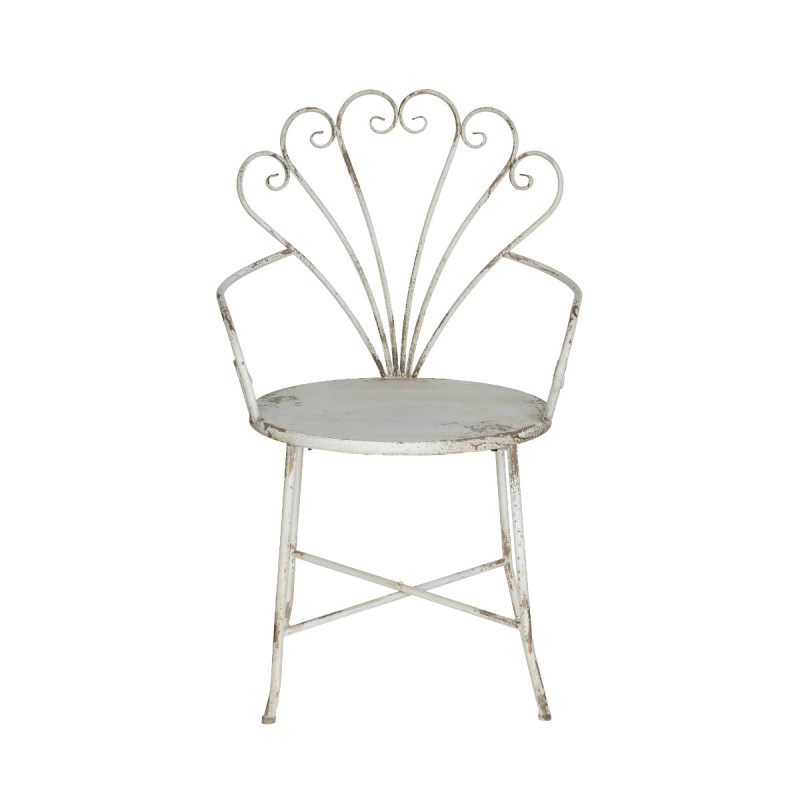 Artekko Artekko Vector Μεταλλική Καρέκλα σε Λευκή Πατίνα (62x56x97)cm D7204