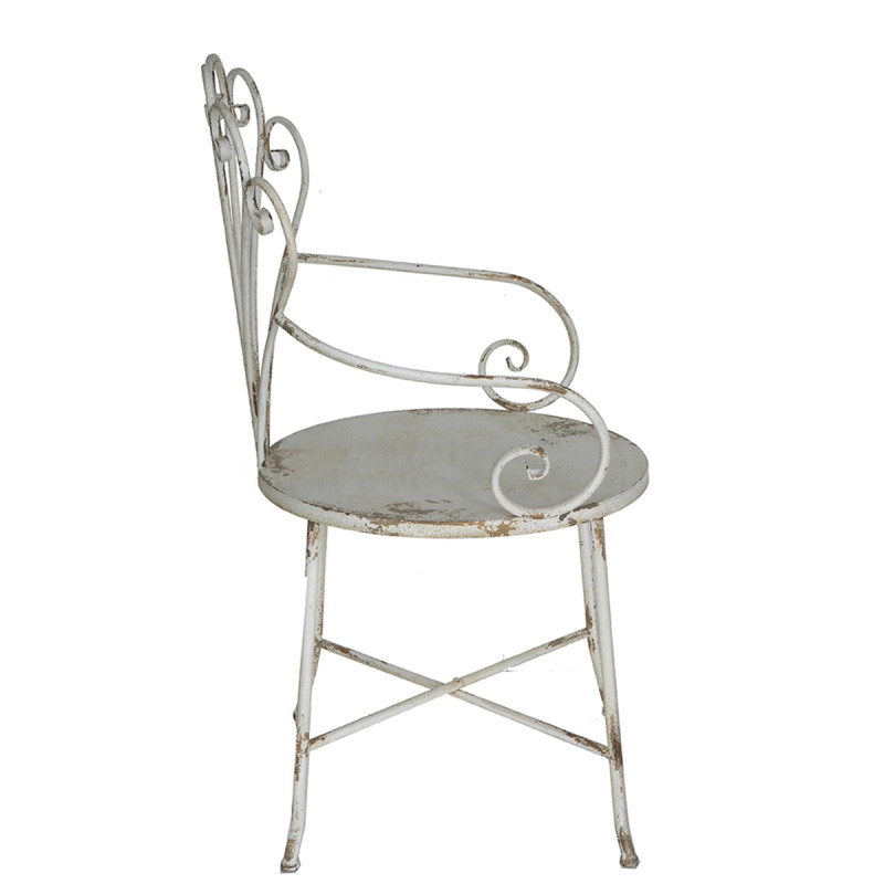 Artekko Artekko Vector Μεταλλική Καρέκλα σε Λευκή Πατίνα (62x56x97)cm D7204