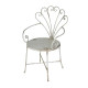 Artekko Artekko Vector Μεταλλική Καρέκλα σε Λευκή Πατίνα (62x56x97)cm D7204