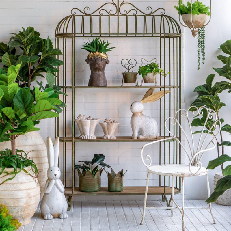 Artekko Artekko Vector Μεταλλική Καρέκλα σε Λευκή Πατίνα (62x56x97)cm D7204