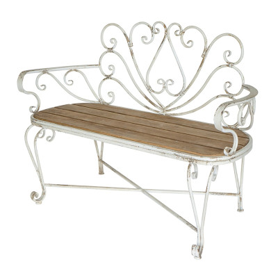 Artekko Artekko Vector Μεταλλικό Παγκάκι σε Λευκή Πατίνα (125x48x92)cm D7205