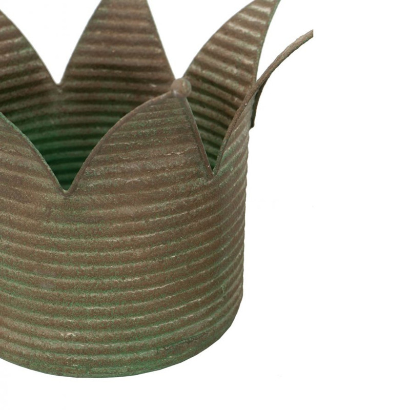 Artekko Artekko Vector Μεταλλικά Κασπώ σε Πράσινη Πατίνα (32x32x23.1)cm (22.6x22.6x20)cm 2pcs D7207