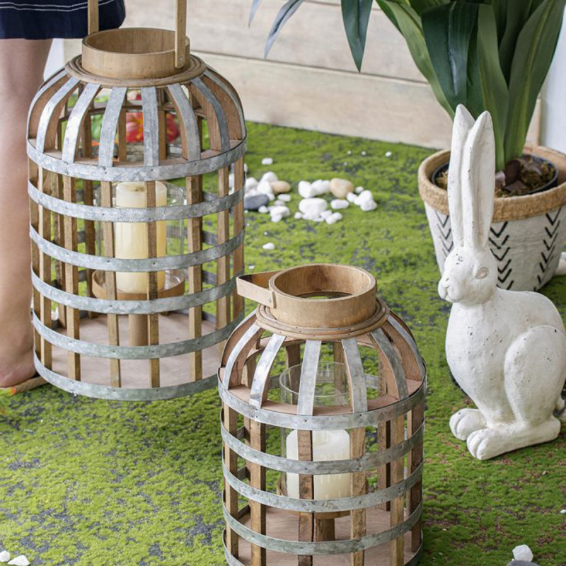 Artekko Artekko Rabbit Διακοσμητικός Λαγός από Μαγνήσιο σε Λευκή Πατίνα (21x13x47)cm D77063