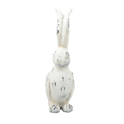 Artekko Artekko Rabbit Διακοσμητικός Λαγός από Μαγνήσιο σε Λευκή Πατίνα (21x13x47)cm D77063